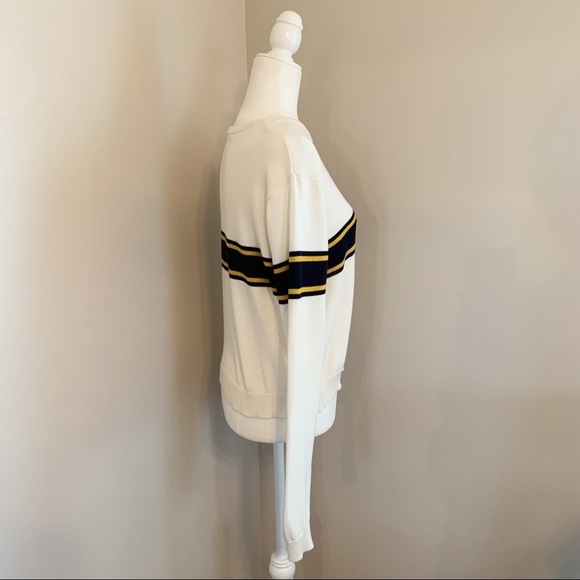 SOLD! Brandy Melville Women’s One Size White Los Angeles Knit Collegiate Sweater - Picture 4 of 8